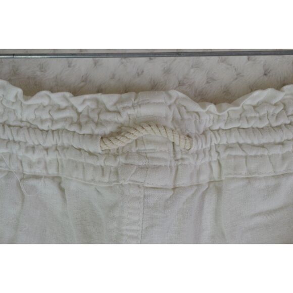 Roxy Oceanside Women's Medium White Linen Blend Beach Pants - Picture 11 of 16